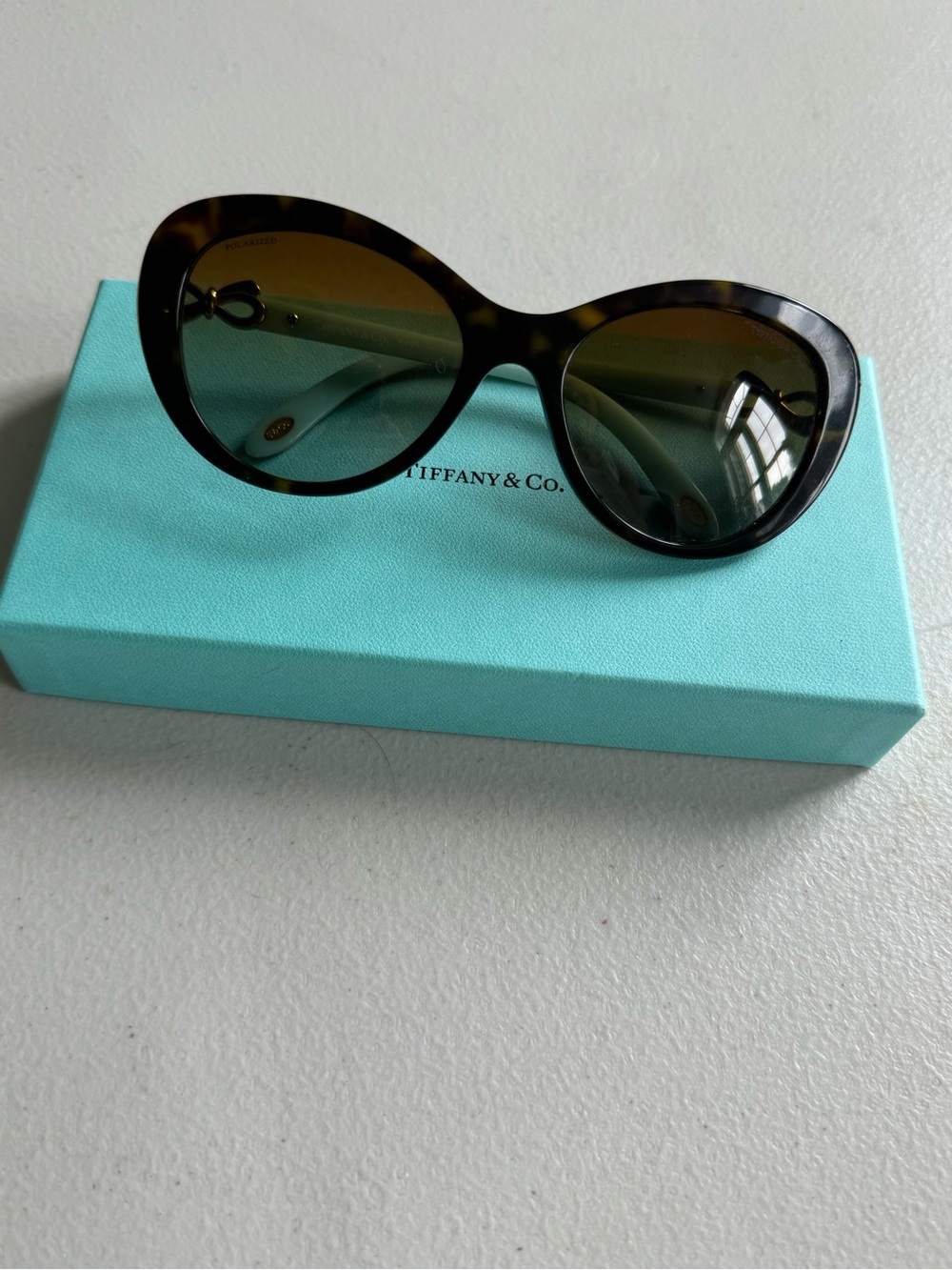Tiffany & Co. Tortoiseshell Cat Eye Sunglasses with Brown Gradient Lenses